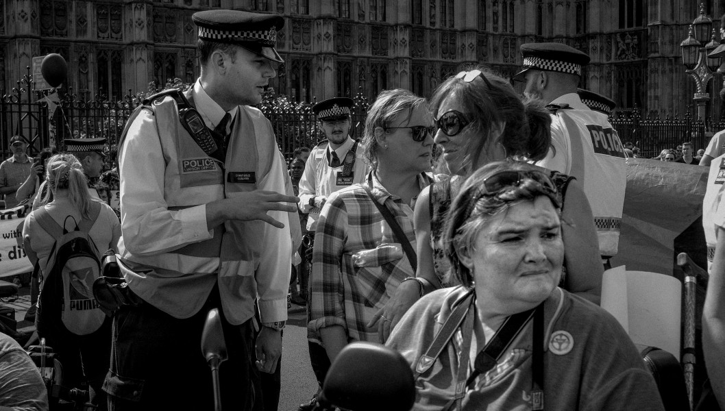 DPAC - Rights Not Games - A Week Of Action - September 4th-10th 2016 Westminster Bridge. the UK became the first country in the world to be investigated by the United Nations for grave and systematic violations of Disabled people’s rights. Photographs by Christopher John Ball - Part Two