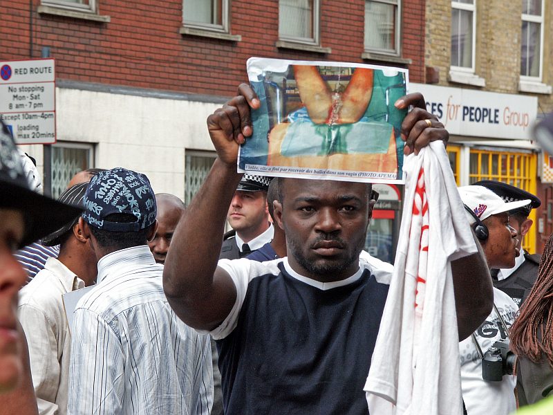 Demonstration Democratic Republic of Congo Embassy - 1st July 2005 - London - A City and its People A photographic study by Christopher John Ball - Photographer and Writer