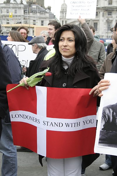 March for Free Expression, Trafalgar Square 25th March 2006 in response to Danish Cartoons - London - A City and its People A photographic study by Christopher John Ball - Photographer and Writer