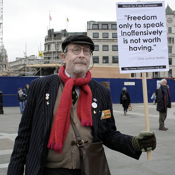 March for Free Expression, Trafalgar Square 25th March 2006 in response to Danish Cartoons - London - A City and its People A photographic study by Christopher John Ball - Photographer and Writer