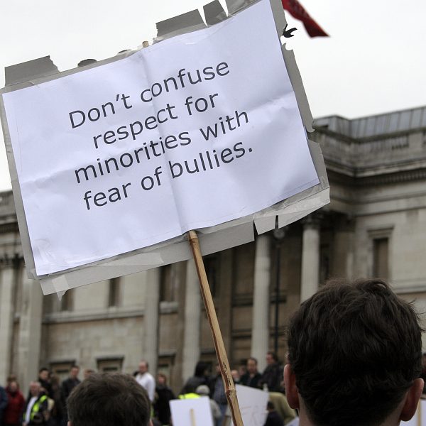 March for Free Expression, Trafalgar Square 25th March 2006 in response to Danish Cartoons - London - A City and its People A photographic study by Christopher John Ball - Photographer and Writer