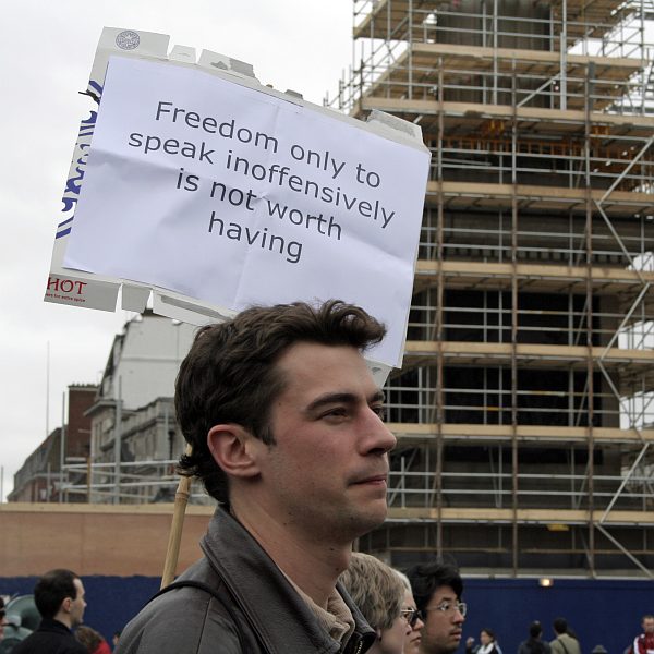 March for Free Expression, Trafalgar Square 25th March 2006 in response to Danish Cartoons - London - A City and its People A photographic study by Christopher John Ball - Photographer and Writer