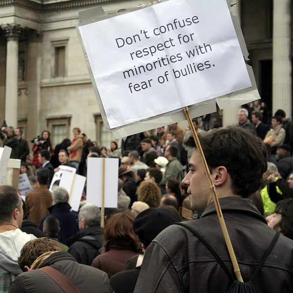 March for Free Expression, Trafalgar Square 25th March 2006 in response to Danish Cartoons - London - A City and its People A photographic study by Christopher John Ball - Photographer and Writer