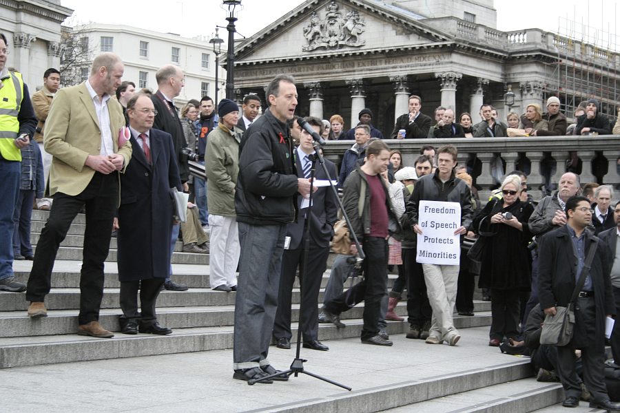 March for Free Expression, Trafalgar Square 25th March 2006 in response to Danish Cartoons - London - A City and its People A photographic study by Christopher John Ball - Photographer and Writer