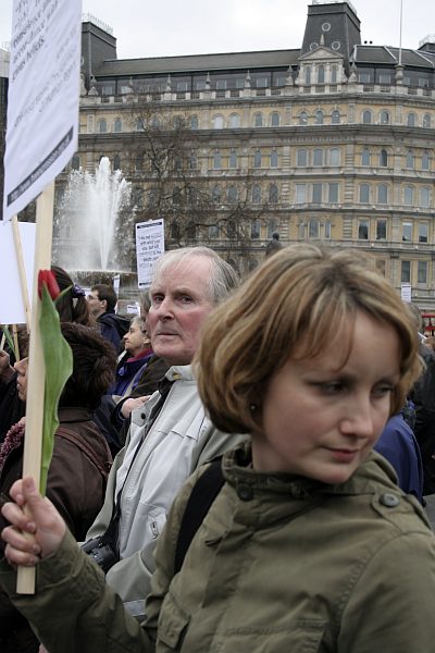 March for Free Expression, Trafalgar Square 25th March 2006 in response to Danish Cartoons - London - A City and its People A photographic study by Christopher John Ball - Photographer and Writer