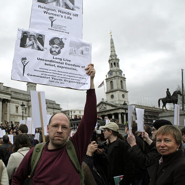 March for Free Expression, Trafalgar Square 25th March 2006 in response to Danish Cartoons - London - A City and its People A photographic study by Christopher John Ball - Photographer and Writer