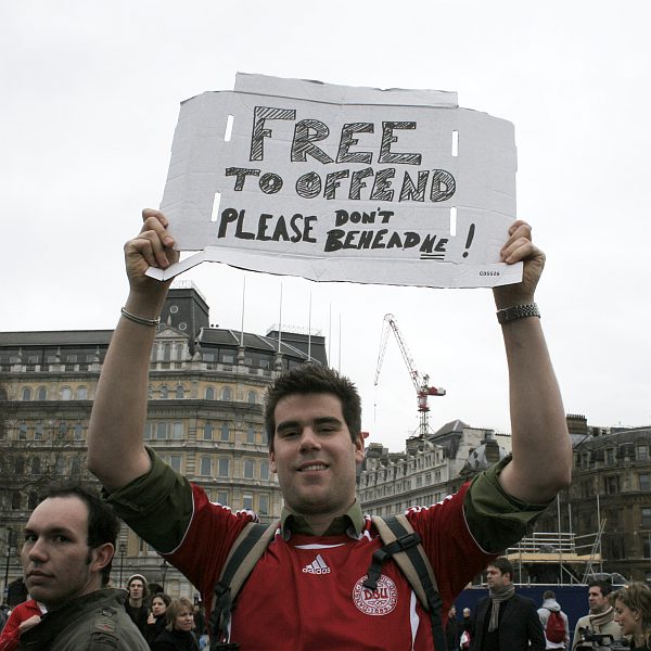 March for Free Expression, Trafalgar Square 25th March 2006 in response to Danish Cartoons - London - A City and its People A photographic study by Christopher John Ball - Photographer and Writer