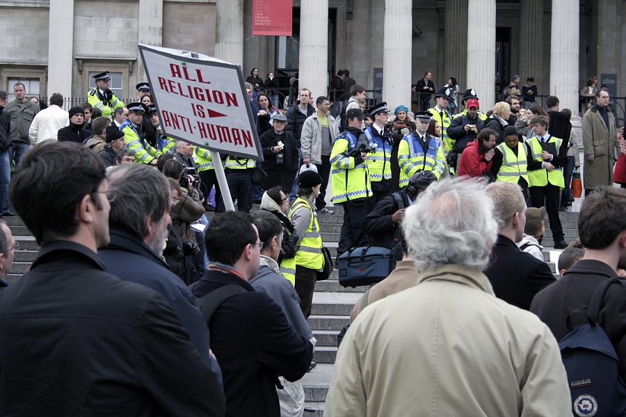 March for Free Expression, Trafalgar Square 25th March 2006 in response to Danish Cartoons - London - A City and its People A photographic study by Christopher John Ball - Photographer and Writer