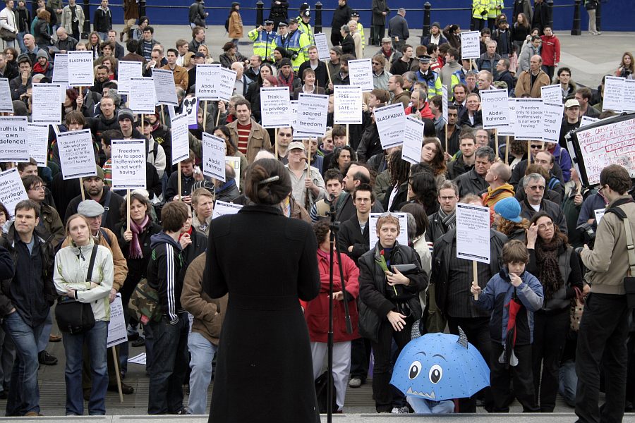 March for Free Expression, Trafalgar Square 25th March 2006 in response to Danish Cartoons - London - A City and its People A photographic study by Christopher John Ball - Photographer and Writer