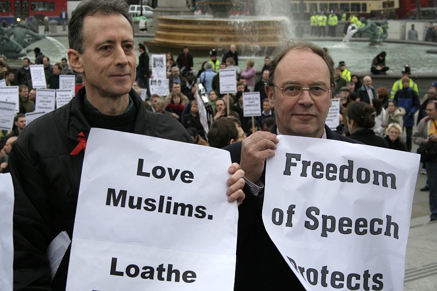 March for Free Expression, Trafalgar Square 25th March 2006 in response to Danish Cartoons - London - A City and its People A photographic study by Christopher John Ball - Photographer and Writer