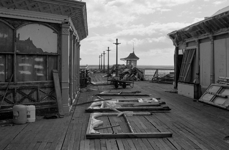 Pier restoration ,Lytham St Annes, 1989 From British Coastal Resorts - Photographic Essay by Christopher John Ball