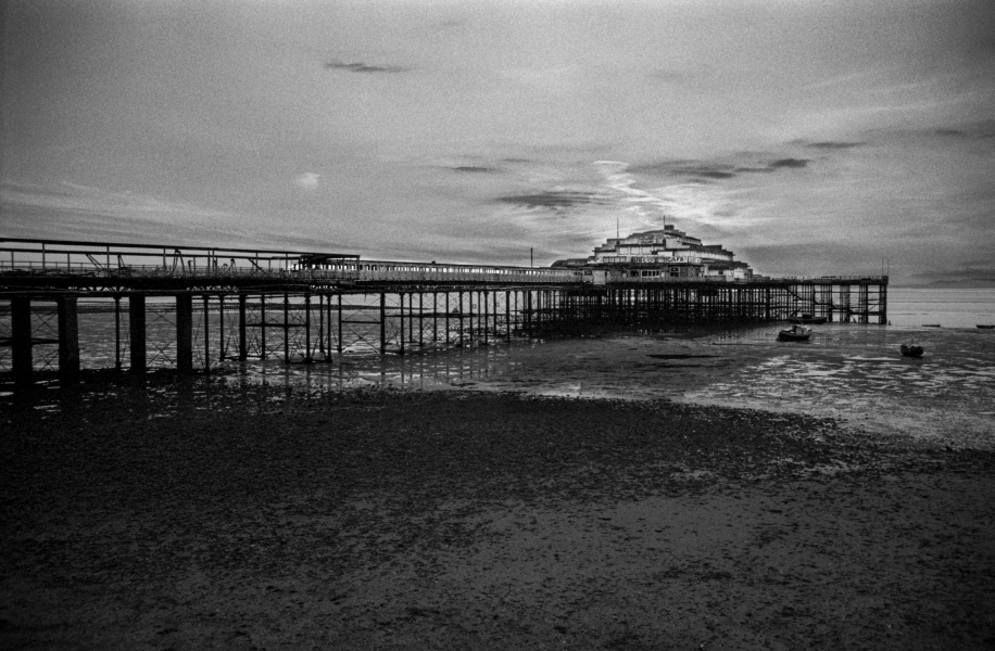 Pier at dusk, Morecambe, 1988 From British Coastal Resorts - Photographic Essay by Christopher John Ball