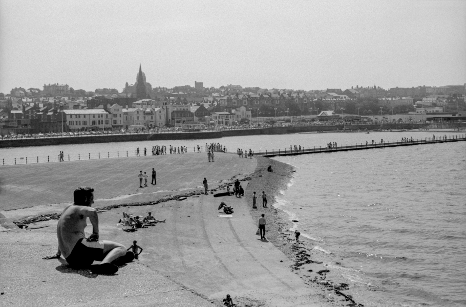 Over looking beach, New Brighton 1988 From British Coastal Resorts - Photographic Essay by Christopher John Ball