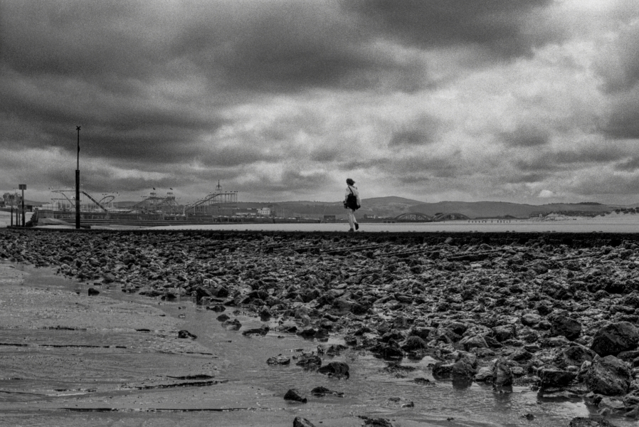 Beach towards Fun fair, Rhyl, 1992 From British Coastal Resorts - Photographic Essay by Christopher John Ball