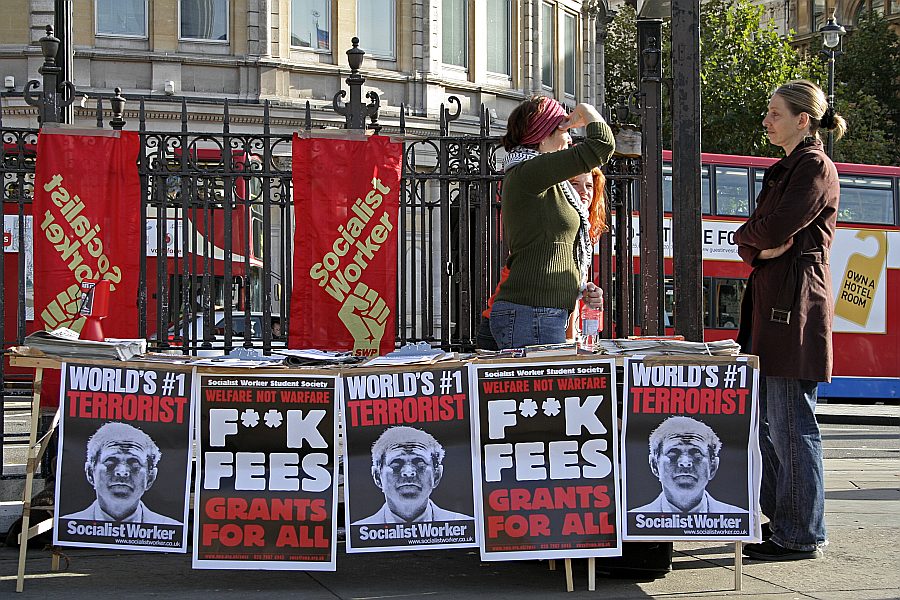 Student Demonstration against Fees at Trafalgar Square 6th October 2006 - London - A City and its People A photographic study by Christopher John Ball - Photographer and Writer