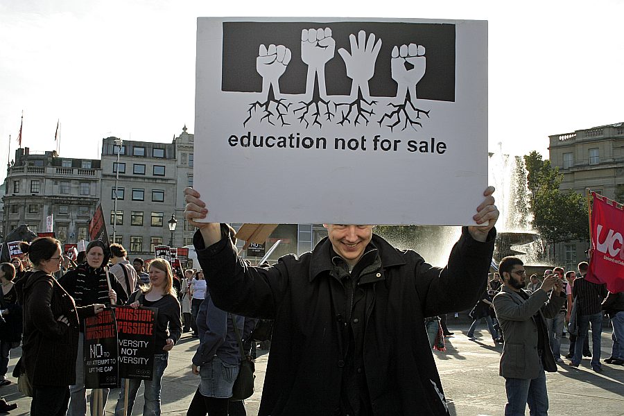 Student Demonstration against Fees at Trafalgar Square 6th October 2006 - London - A City and its People A photographic study by Christopher John Ball - Photographer and Writer