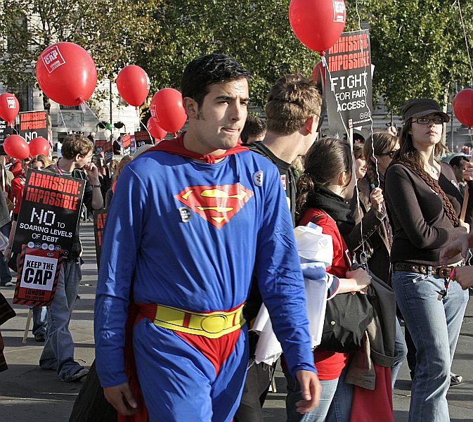 Student Demonstration against Fees at Trafalgar Square 6th October 2006 - London - A City and its People A photographic study by Christopher John Ball - Photographer and Writer