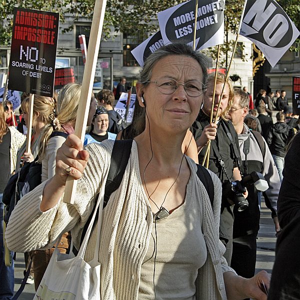 Student Demonstration against Fees at Trafalgar Square 6th October 2006 - London - A City and its People A photographic study by Christopher John Ball - Photographer and Writer