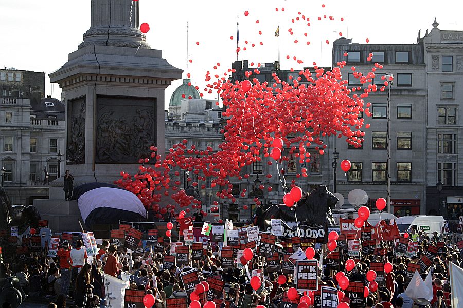 Student Demonstration against Fees at Trafalgar Square 6th October 2006 - London - A City and its People A photographic study by Christopher John Ball - Photographer and Writer