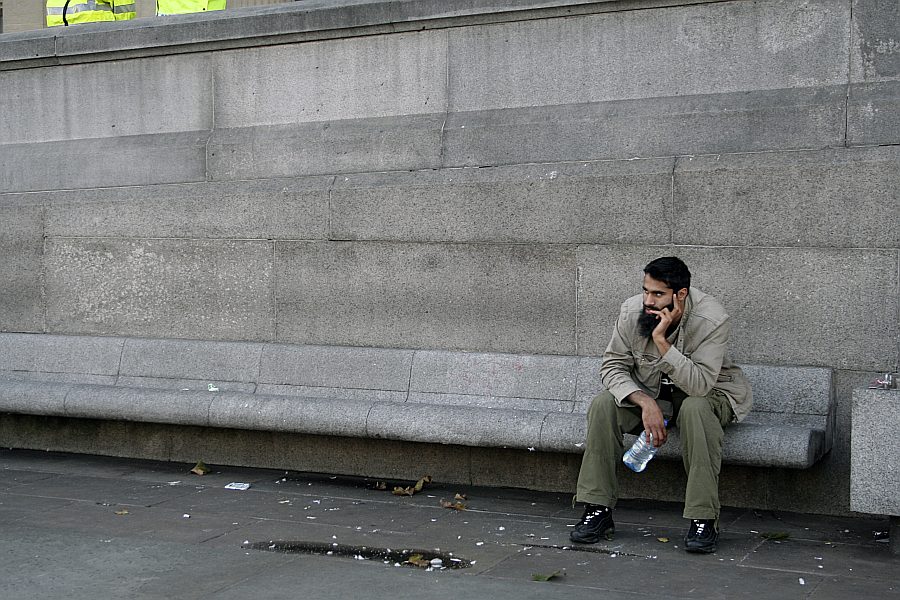 Student Demonstration against Fees at Trafalgar Square 6th October 2006 - London - A City and its People A photographic study by Christopher John Ball - Photographer and Writer