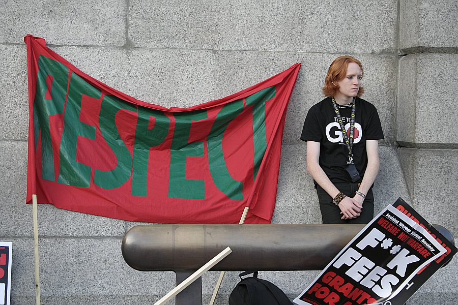 Student Demonstration against Fees at Trafalgar Square 6th October 2006 - London - A City and its People A photographic study by Christopher John Ball - Photographer and Writer