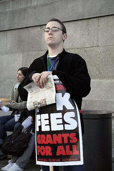 Student Demonstration against Fees at Trafalgar Square 6th October 2006 - London - A City and its People A photographic study by Christopher John Ball - Photographer and Writer