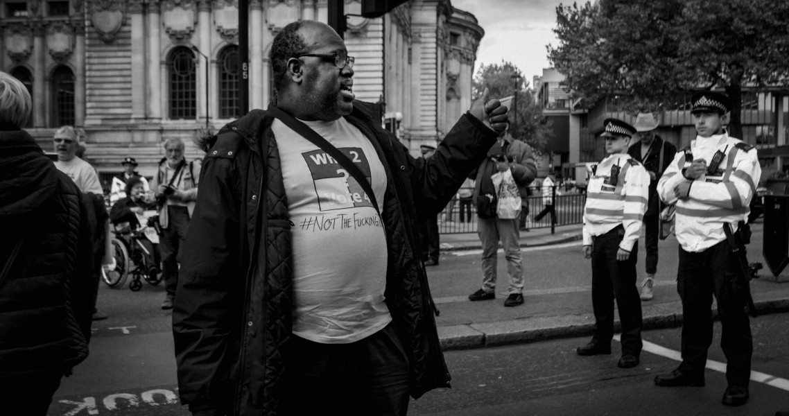 DPAC 'Trash The Tories' Demonstration 2017 General Election, London. 2nd May 2017 - Part One - Road Block.