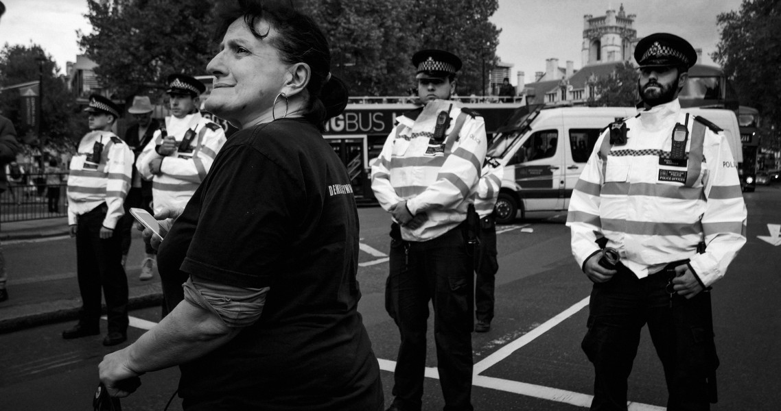 DPAC 'Trash The Tories' Demonstration 2017 General Election, London. 2nd May 2017 - Part One - Road Block.