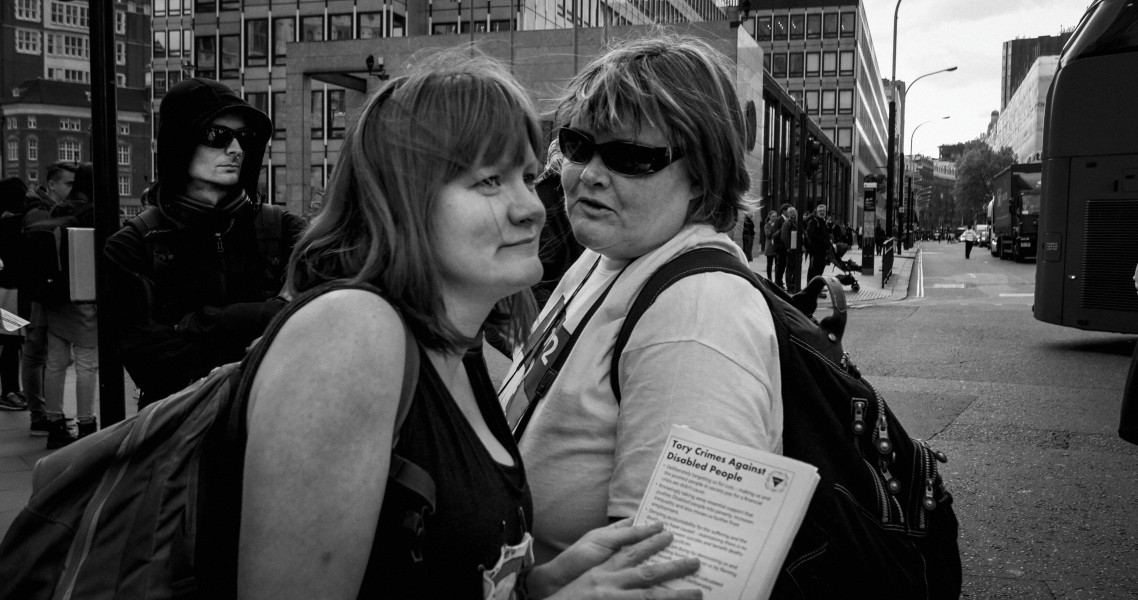 DPAC 'Trash The Tories' Demonstration 2017 General Election, London. 2nd May 2017 - Part One - Road Block.