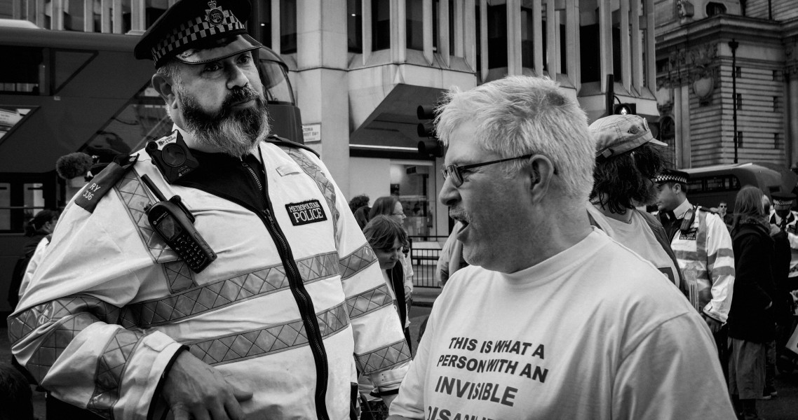 DPAC 'Trash The Tories' Demonstration 2017 General Election, London. 2nd May 2017 - Part One - Road Block.