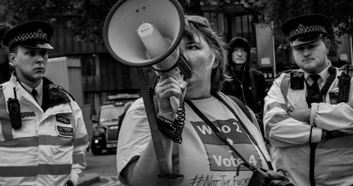 DPAC 'Trash The Tories' Demonstration 2017 General Election, London. 2nd May 2017 - Part One - Road Block.