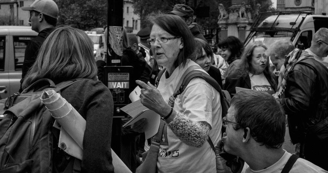 DPAC 'Trash The Tories' Demonstration 2017 General Election, London. 2nd May 2017 - Part One - Road Block.