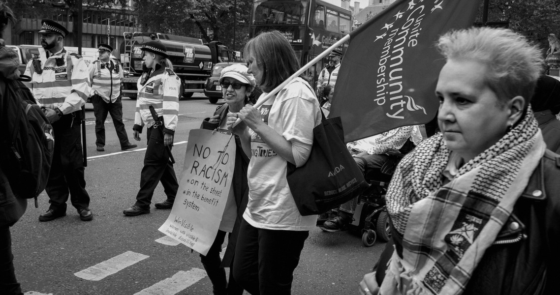 DPAC 'Trash The Tories' Demonstration 2017 General Election, London. 2nd May 2017 - Part Three - March Towards Conservative Party HQ.