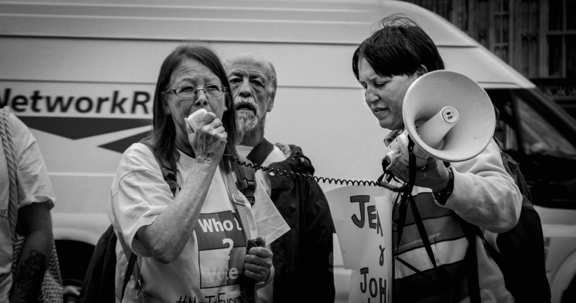 DPAC 'Trash The Tories' Demonstration 2017 General Election, London. 2nd May 2017 - Part One - Old Palace Yard.