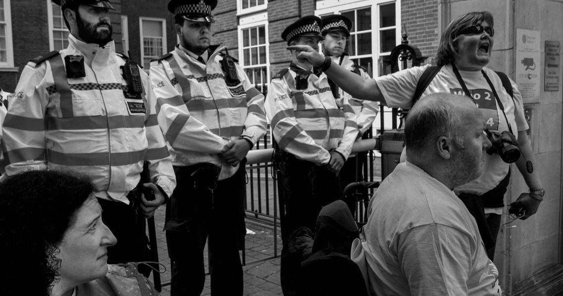 DPAC 'Trash The Tories' Demonstration 2017 General Election, London. 2nd May 2017 - Part Four - Outside Conservative Party HQ.