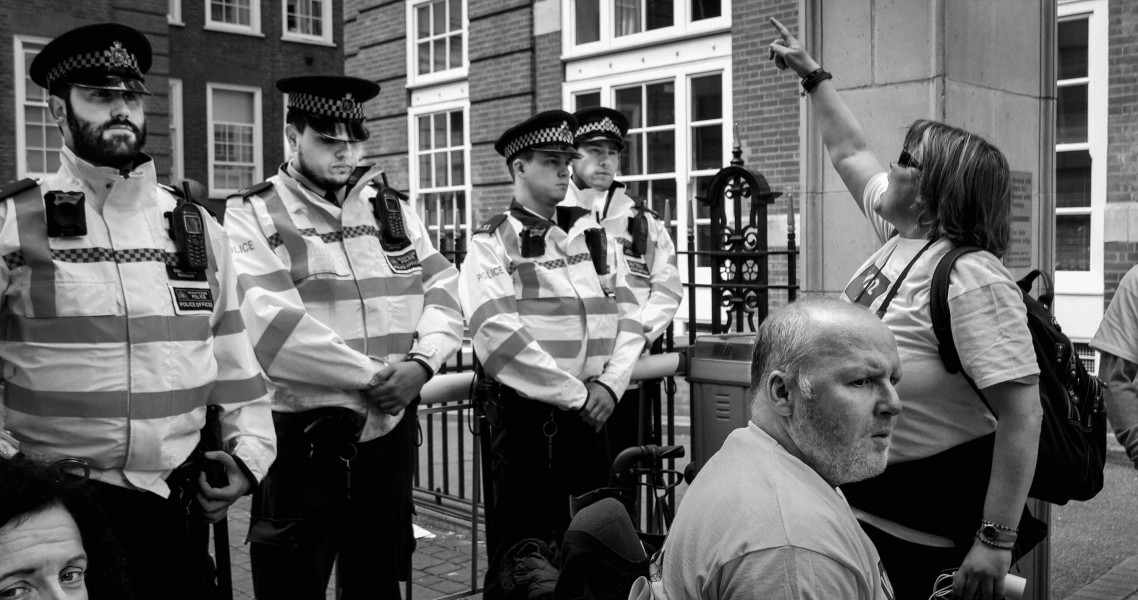 DPAC 'Trash The Tories' Demonstration 2017 General Election, London. 2nd May 2017 - Part Four - Outside Conservative Party HQ.