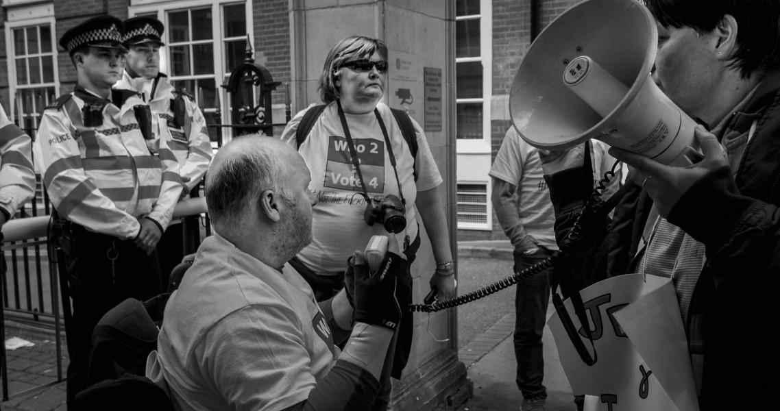 DPAC 'Trash The Tories' Demonstration 2017 General Election, London. 2nd May 2017 - Part Four - Outside Conservative Party HQ.