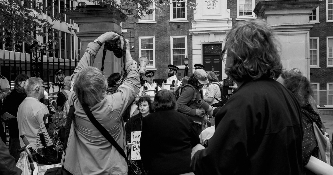 DPAC 'Trash The Tories' Demonstration 2017 General Election, London. 2nd May 2017 - Part Four - Outside Conservative Party HQ.