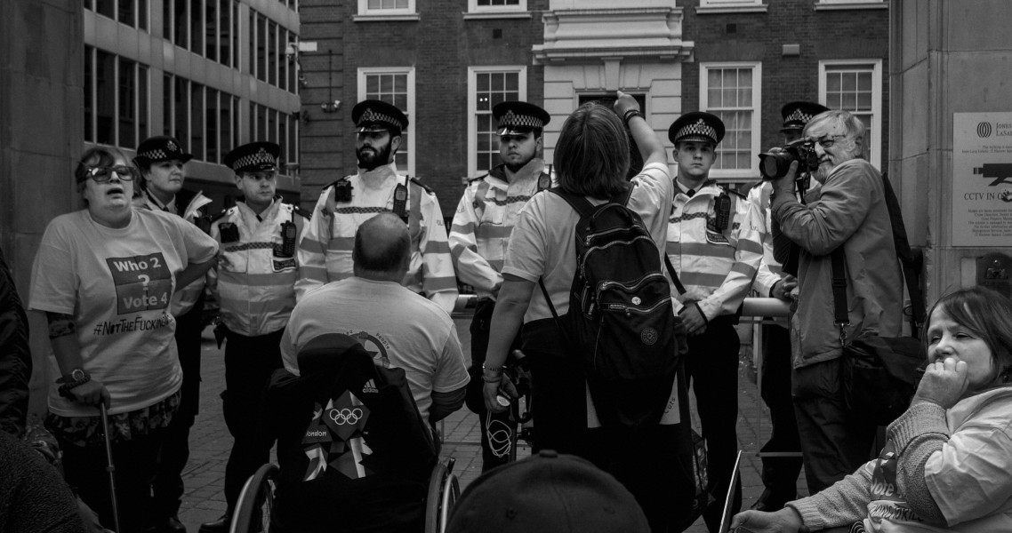 DPAC 'Trash The Tories' Demonstration 2017 General Election, London. 2nd May 2017 - Part Four - Outside Conservative Party HQ.