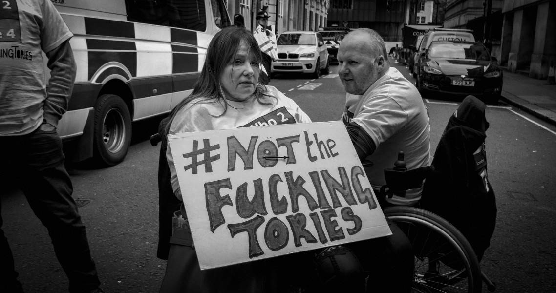 DPAC 'Trash The Tories' Demonstration 2017 General Election, London. 2nd May 2017 - Part Four - Outside Conservative Party HQ.