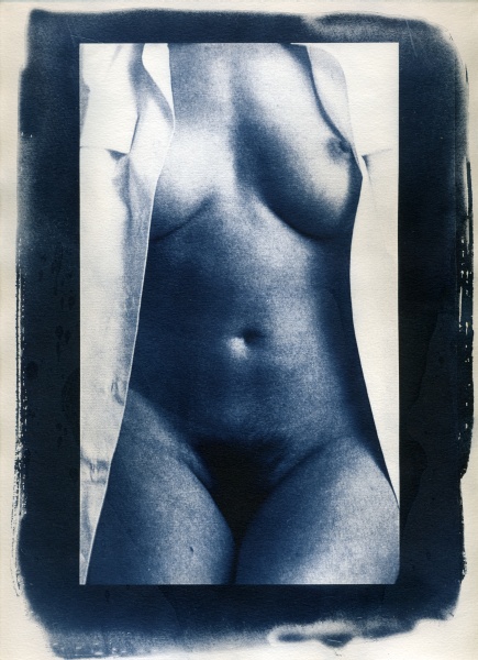 Cyanotype Nude - 3 - Fine Art Flower Photographs by Christopher John Ball - Photographer & Writer