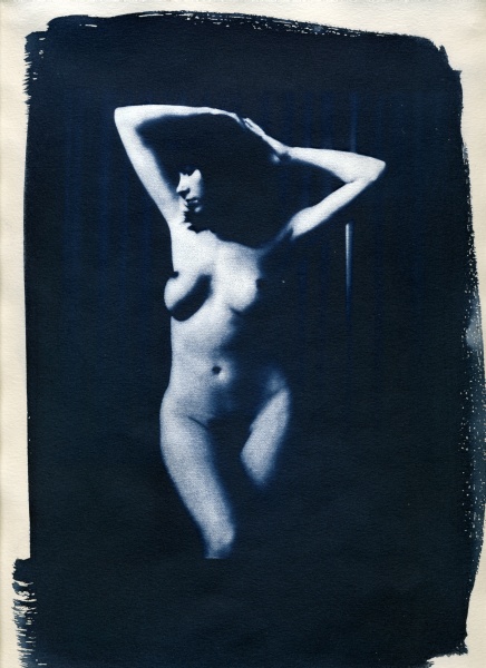 Cyanotype Nude - 4 - Fine Art Flower Photographs by Christopher John Ball - Photographer & Writer