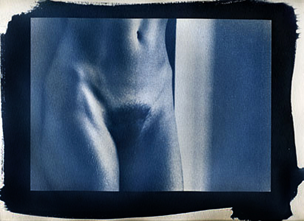 Cyanotypes Nude - 7 Cyanotype Flower and Nude Photographs by Christopher John Ball - Photographer & Writer