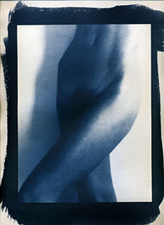 Cyanotype Nude - 3 - Fine Art Cyanotype Flower and Nude Photographs by Christopher John Ball - Photographer & Writer