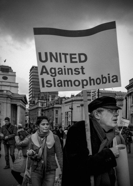 Demonstration against Danish Cartoons held by Muslims at Trafalgar Square 11th February 2006 - London - A City and its People A photographic study by Christopher John Ball - Photographer and Writer