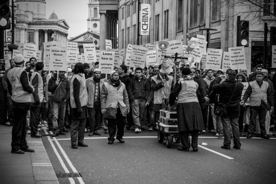 Muslim March against Danish Cartoons 18th February 2006 - London - A City and its People A photographic study by Christopher John Ball - Photographer and Writer