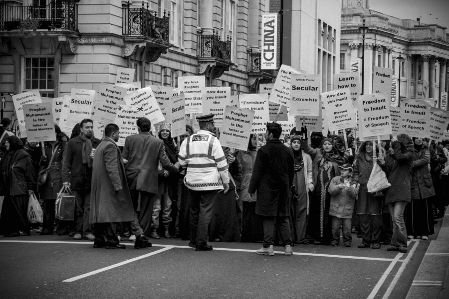 Muslim March against Danish Cartoons 18th February 2006 - London - A City and its People A photographic study by Christopher John Ball - Photographer and Writer