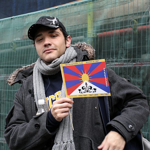 'London - A City and its People' - Olympic Torch Procession with Free Tibet Protest near Russell Square 6th April 2008 - A photographic study by Christopher John Ball - Photographer and Writer