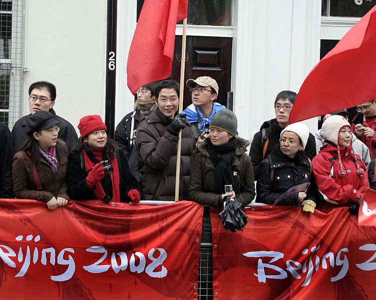 'London - A City and its People' - Olympic Torch Procession with Free Tibet Protest near Russell Square 6th April 2008 - A photographic study by Christopher John Ball - Photographer and Writer