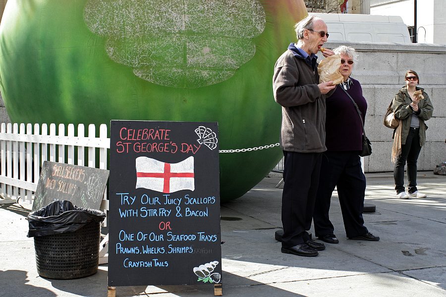 London - A City and its People - St Georges Day Trafalgar Square 2008 - A photographic study by Christopher John Ball - Photographer and Writer